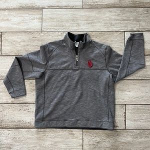 Tommy Bahama Men's 2XL Gray/Blk 1/4 Zip Reversible Pullover Oklahoma Sooners OU